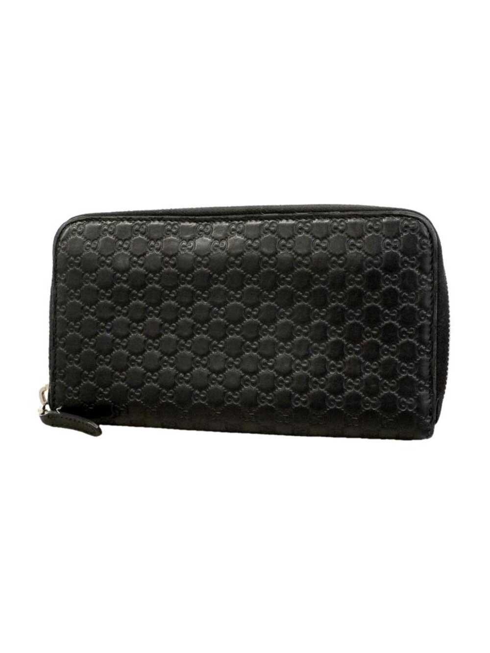 Gucci Wallet Micro Guccissima Leather Black Silver